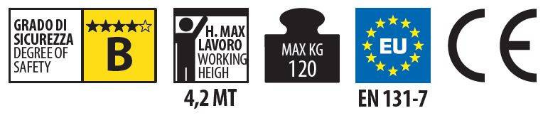 DRABINA MAGAZYNOWA JEZDNA FARAONE 9 STOPNIOWA 275/MFTS 4,17M