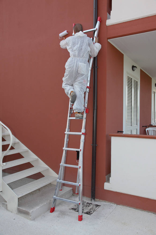 DRABINA TELESKOPOWA SKŁADANA FARAONE SUPER TELES MOD. TELES.T5S. 4.28M + STABILIZATOR