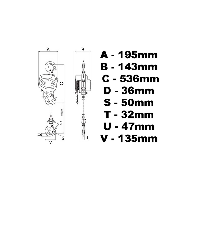 WCIĄGARKA ŁAŃCUCHOWA HAKOWA VIBER SYSTEM H3000