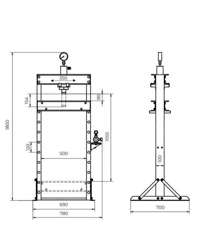 PRASA WARSZTATOWA HYDRAULICZNA HOLZMANN WP 20ECO
