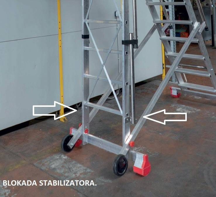 DRABINA MAGAZYNOWA JEZDNA 450/MFT.7 FARAONE 5,45M