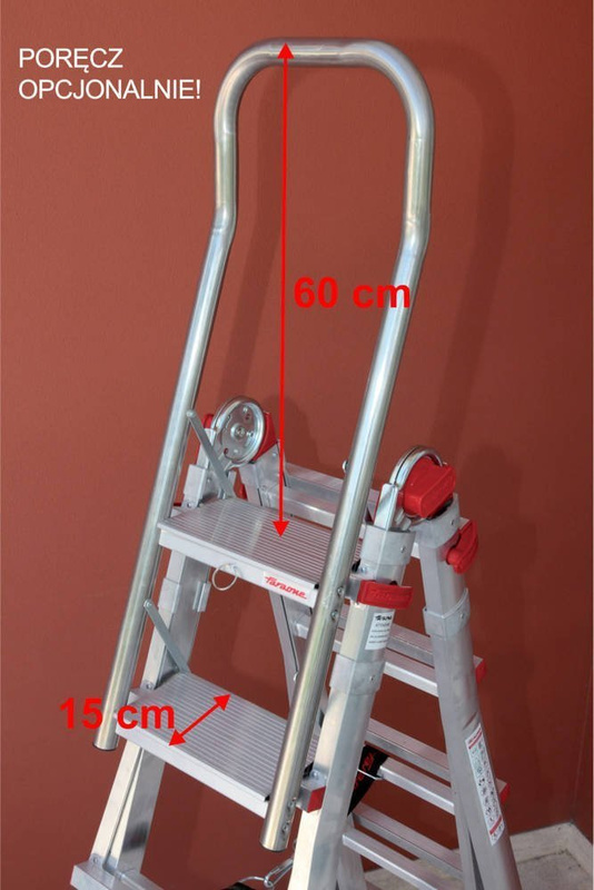 DRABINA TELESKOPOWA SKŁADANA FARAONE SUPER TELES MOD. TELES.T5S. 4.28M + STABILIZATOR