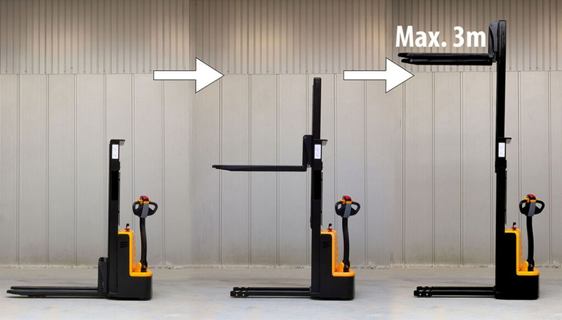WÓZEK ELEKTRYCZNY PODNOŚNIKOWY PALETOWY VIBER-SYSTEM WE1530R 1500 KG