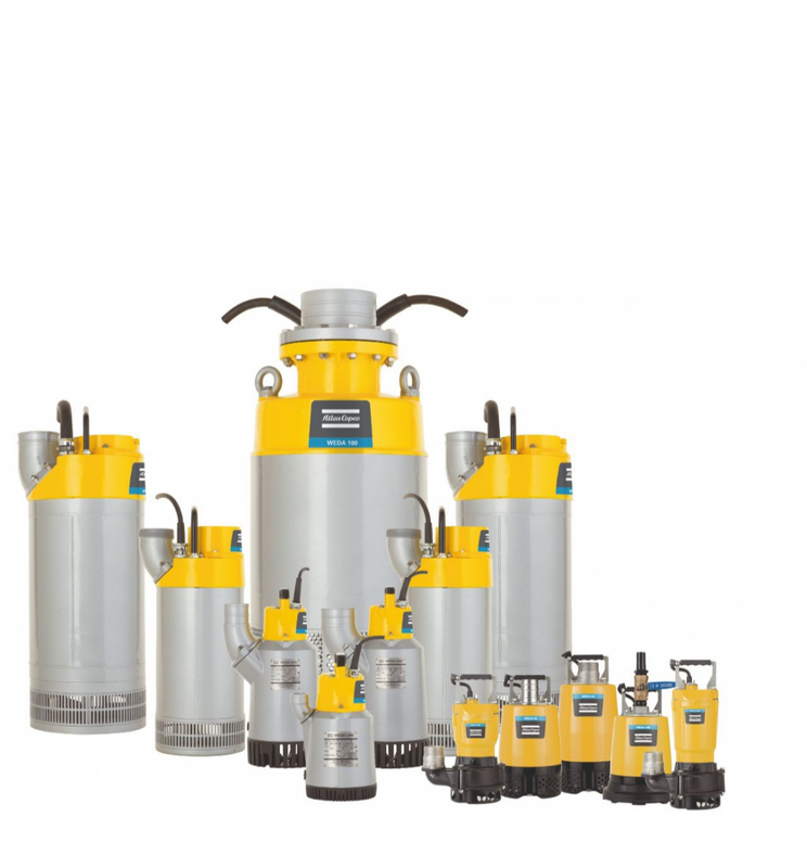 POMPA ZATAPIALNA WODY BRUDNEJ ATLAS COPCO WEDA D 30/1 N FS