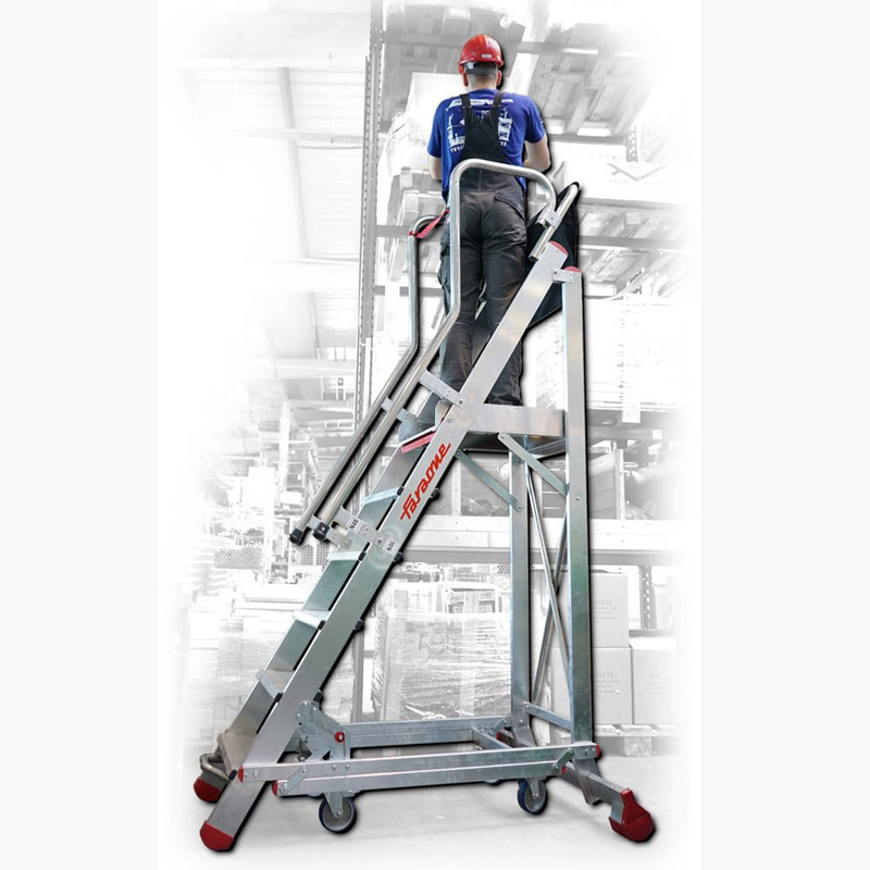 DRABINA MAGAZYNOWA PRZEJEZDNA SAMOBLOKUJĄCA FARAONE 100/SMLT 2,97M