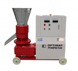 PRZEMYSŁOWA PELECIARKA GRANULATOR PASZY PELETU OPTIMAT PP360PRO PLUS Z OBUDOWĄ 350 KG/H - Ø 229 MM
