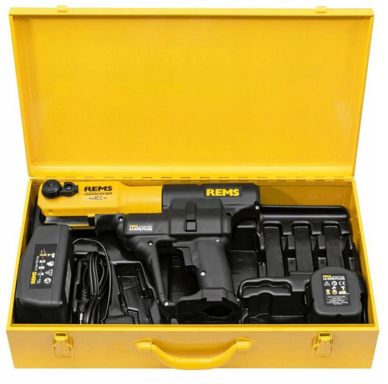 AKUMULATOROWA PRASA PROMIENIOWA REMS AKKU-PRESS 14 V ACC BASIC-PACK + ŁADOWARKA + AKUMULATOR