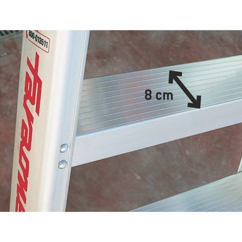 DRABINA DWUSTRONNA Z SZEROKIMI STOPNIAMI FARAONE MOD. ND S2185ND 3,00M