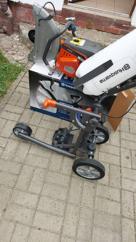PRZECINARKA TARCZOWA RĘCZNA HUSQVARNA K 970 400MM + WÓZEK KV9 / KV12 + ZBIORNIK NA WODĘ