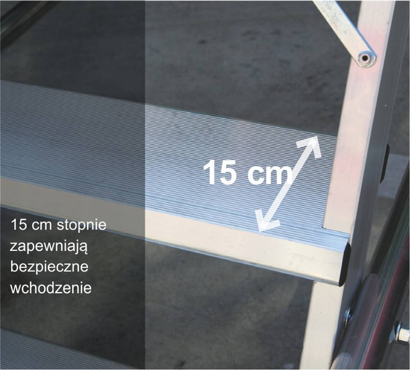 DRABINA MAGAZYNOWA FARAONE 4 STOPNIOWA 100/SMT 2,78M