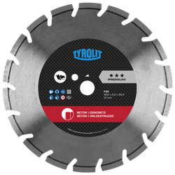 TARCZA DIAMENTOWA PREMIUM TYROLIT FSC 500 MM DO CIĘCIA NAWIERZCHNI BETONOWYCH