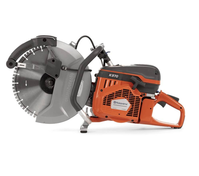 PRZECINARKA RĘCZNA SPALINOWA HUSQVARNA K 970 SMART GUARD (SPECJALNA OSŁONA TARCZY)