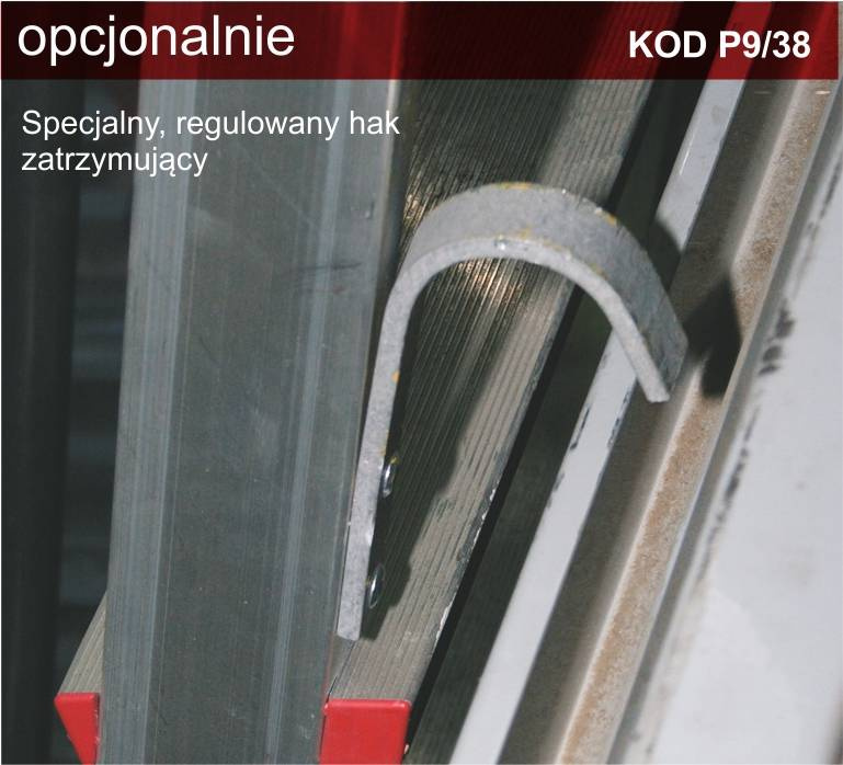 DRABINA PRZYSTAWNA POJEDYNCZA FARAONE SERIA 150.1 MOD. S1450/E.7 5,00M + STABILIZATOR