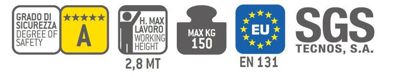 SCHODY PROFESJONALNE DLA BUDOWNICTWA I PRZEMYSŁU FARAONE CM60 MOD. CM4 2,78M