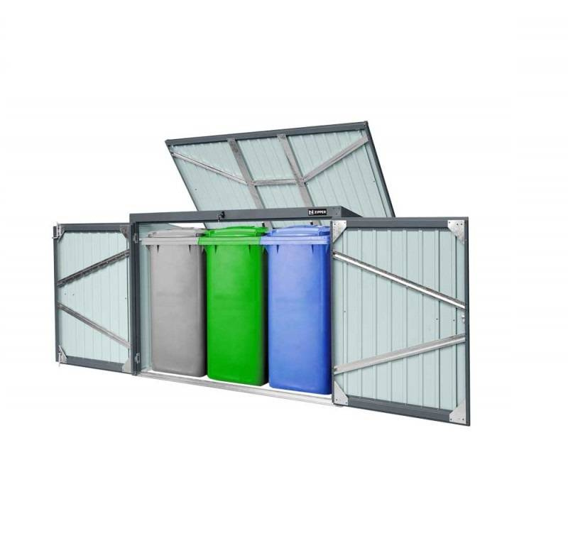 METALOWA ZABUDOWA OBUDOWA NA KOSZE NA ŚMIECI ZIPPER ZI-MTB3