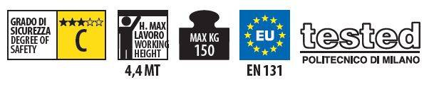 DRABINA WIELOFUNKCYJNA 3-ELEMENTOWA FARAONE AK280.3 6,75M