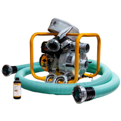 ZESTAW MOTOPOMPA DO CZYSTEJ WODY JCB JCB-WP80P24 80MM 3'' + WĄŻ SSAWNY, WĄŻ TŁOCZNY CNBOP + NASADA