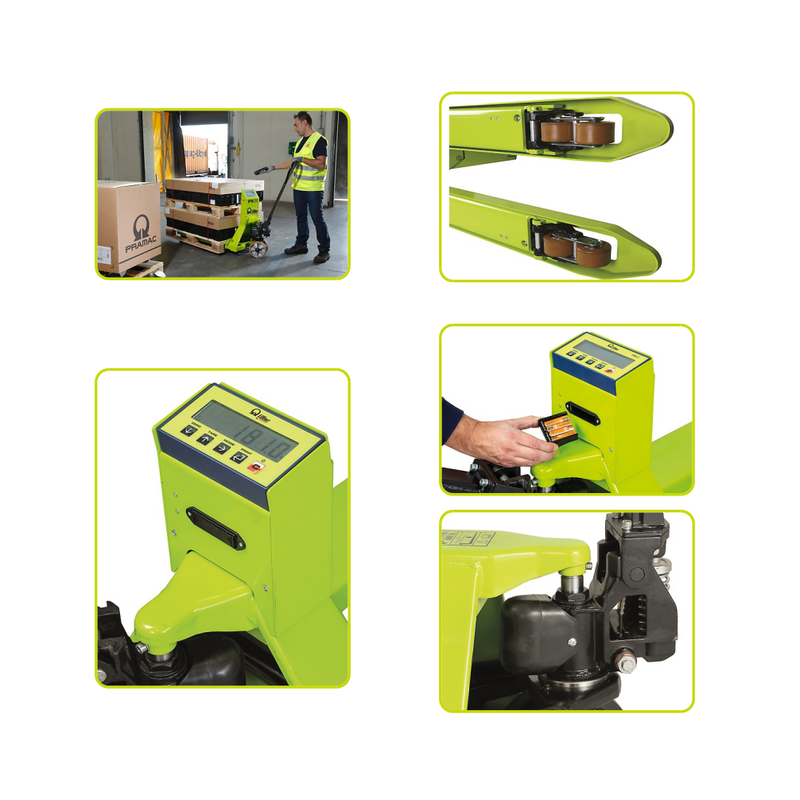 WÓZEK PALETOWY Z WAGĄ PRAMAC PX 25 1185 x 555