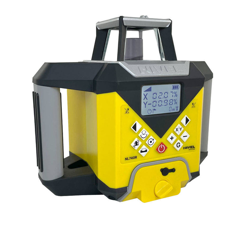 NIWELATOR LASEROWY OBROTOWY NIVEL SYSTEM NL740R DIGITAL Z AUTOWPASOWANIEM + STATYW SJJ1 + ŁATA LASEROWA LS-24