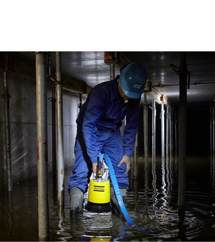 POMPA ZATAPIALNA WODY BRUDNEJ ATLAS COPCO WEDA D 04 BN