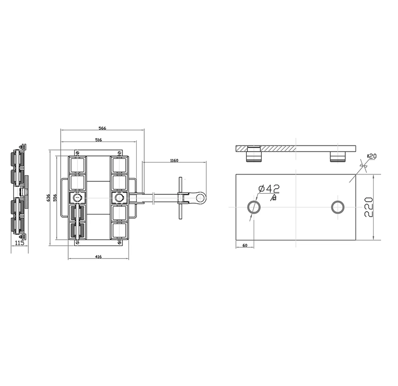 PLATFORMA TRANSPORTOWA DO TRANSPORTU MASZYN PT12