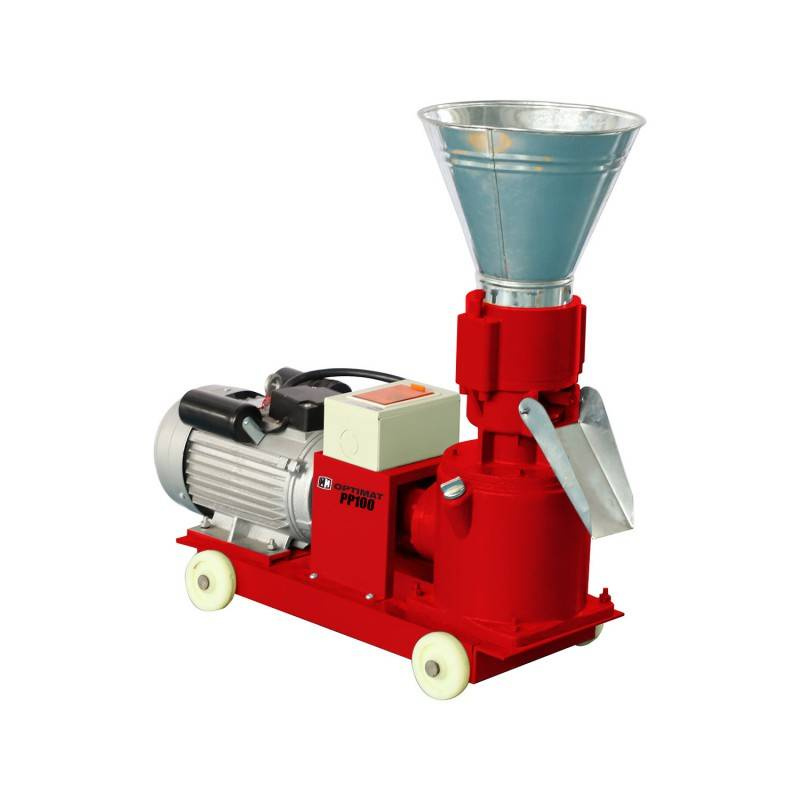 PELECIARKA GRANULATOR PASZY PELETU OPTIMAT PP100 230V100 KG/H - Ø119 MM