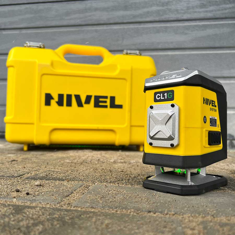 ZIELONY LASER LINIOWY NIVEL SYSTEM CL1G + STATYW SJJ-M1 EX + CZUJNIK LASEROWY CLS-5 + ŁATA LASEROWA LS-24