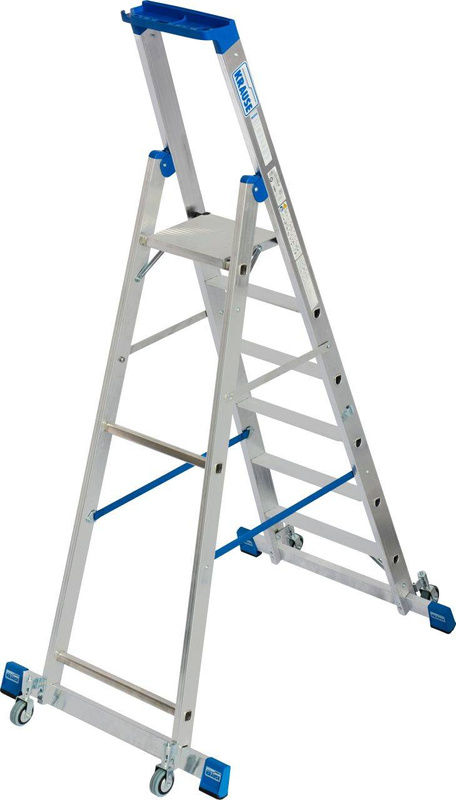 DRABINA WOLNOSTOJĄCA SKŁADANA JEZDNA, ZE STABILIZATORAMI KRAUSE STABILO 6 STOPNIOWA (WYS. ROBOCZA 3,4 M)