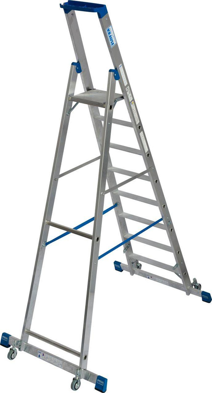 DRABINA WOLNOSTOJĄCA SKŁADANA JEZDNA, ZE STABILIZATORAMI KRAUSE STABILO 8 STOPNIOWA (WYS. ROBOCZA 3,9 M)