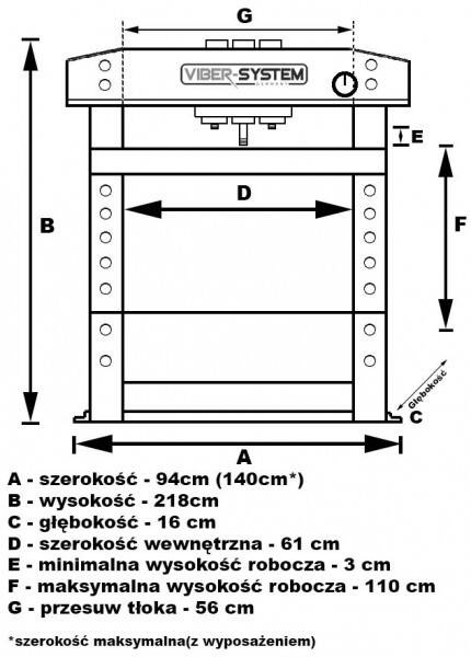 PRASA HYDRAULICZNA WARSZTATOWA VIBER-SYSTEM WP50PRK
