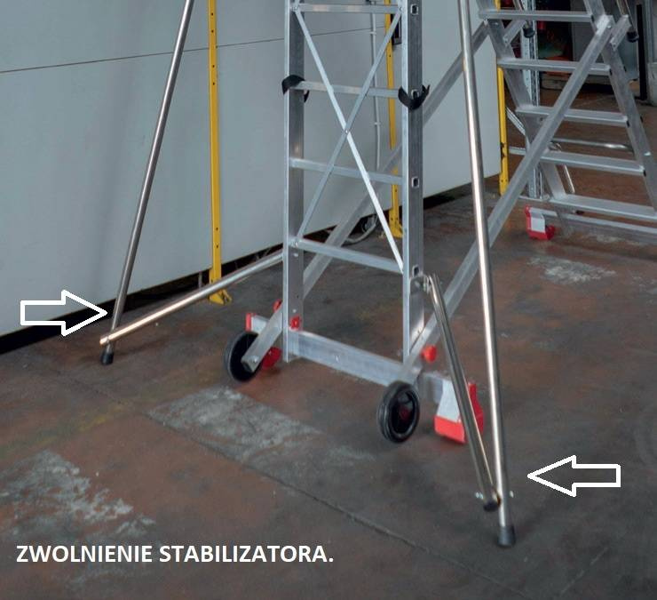 DRABINA MAGAZYNOWA JEZDNA 375/MFT.7 FARAONE 4,97M