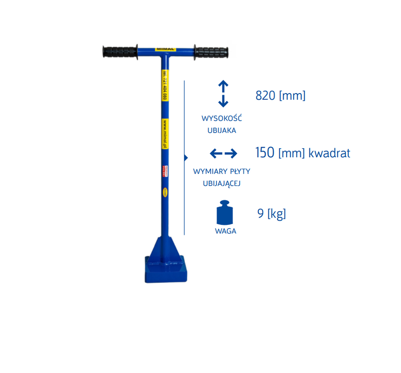 UBIJAK RĘCZNY MIMAL UBR-9 KWADRAT 150 MM