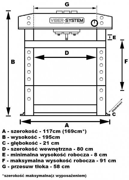 PRASA HYDRAULICZNA WARSZTATOWA VIBER-SYSTEM WP100PRK