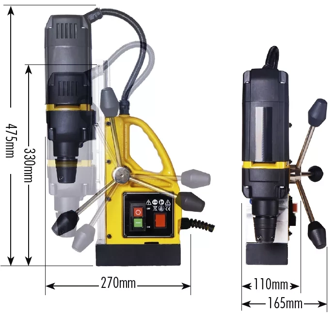 WIERTARKA MAGNETYCZNA DO KONSTRUKCJI STALOWYCH VIBER-SYSTEM MB35