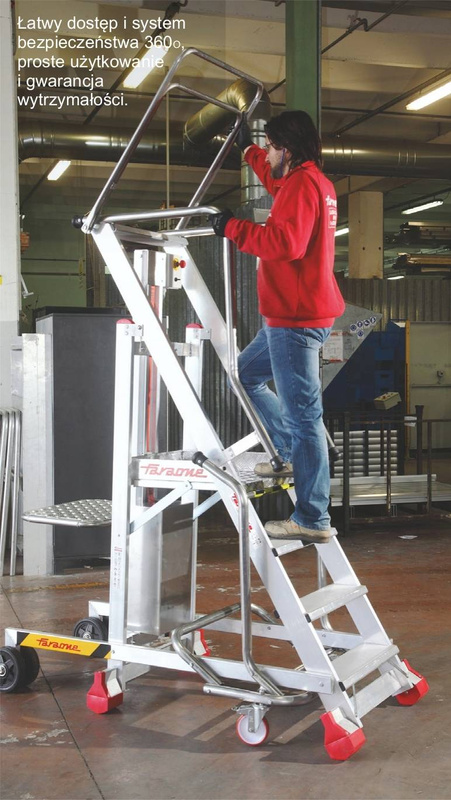 DRABINA MAGAZYNOWA FARAONE 6 STOPNIOWA PIK15 3,26M