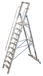 DRABINA WOLNOSTOJĄCA SKŁADANA Z DUŻĄ PLATFORMĄ KRAUSE STABILO 10 STOPNIOWA (WYS. ROBOCZA 4,35 M)