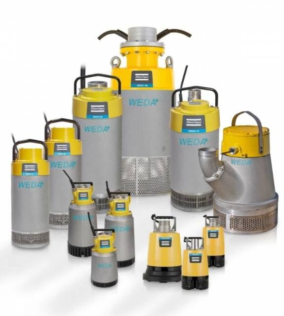 POMPA ZATAPIALNA WODY BRUDNEJ ATLAS COPCO WEDA D 60/3 H BSP FS