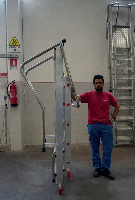 DRABINA MAGAZYNOWA JEZDNA 450/MFT.7 FARAONE 5,45M