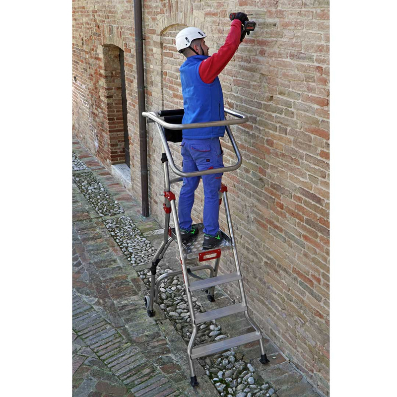 DRABINA MAGAZYNOWA / BEZPIECZNY PODEST ROBOCZY FARAONE PL6.C 3,37 M