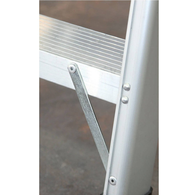 DRABINA PRZYSTAWNA POJEDYNCZA FARAONE SELLA S10/E.7 3,55M + STABILIZATOR + PORĘCZE + HAK BLOKUJĄCY