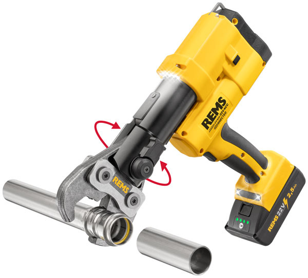 REMS AKKU-PRESS 22 V ACC CONNECTED AKUMULATOROWA PRASA PROMIENIOWA 32 KN Z FUNKCJĄ CONNECTED I WYŚWIETLACZEM OLED