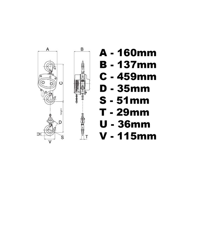 WCIĄGARKA ŁAŃCUCHOWA HAKOWA VIBER SYSTEM H2000