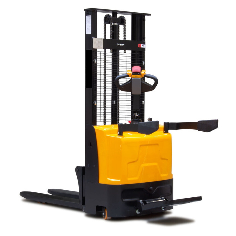 WÓZEK ELEKTRYCZNY PODNOŚNIKOWY PALETOWY VIBER-SYSTEM WE15300 Z PLATFORMĄ DLA OPERATORA 1500 KG