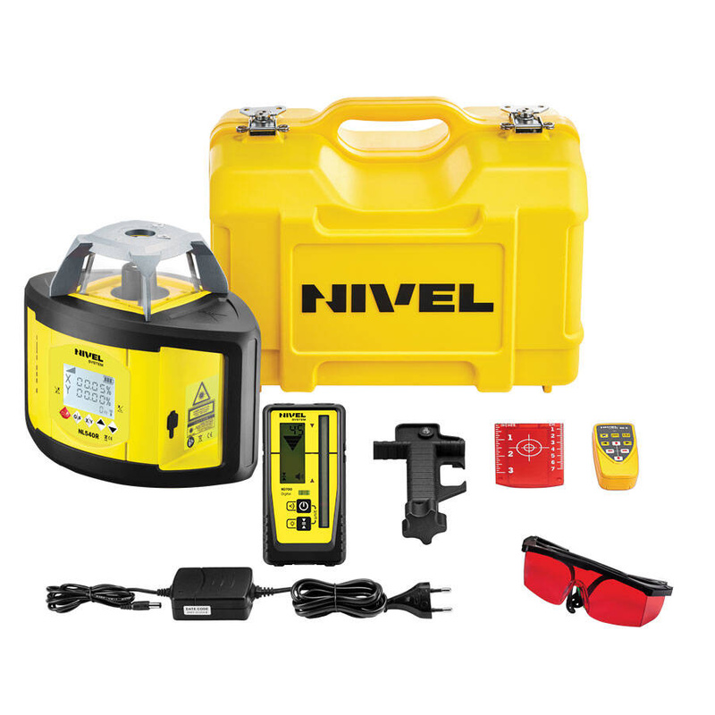 NIWELATOR LASEROWY NIVEL SYSTEM NL540R DIGITAL OBROTOWY + STATYW SJJ32 + ŁATA LASEROWA LS-24