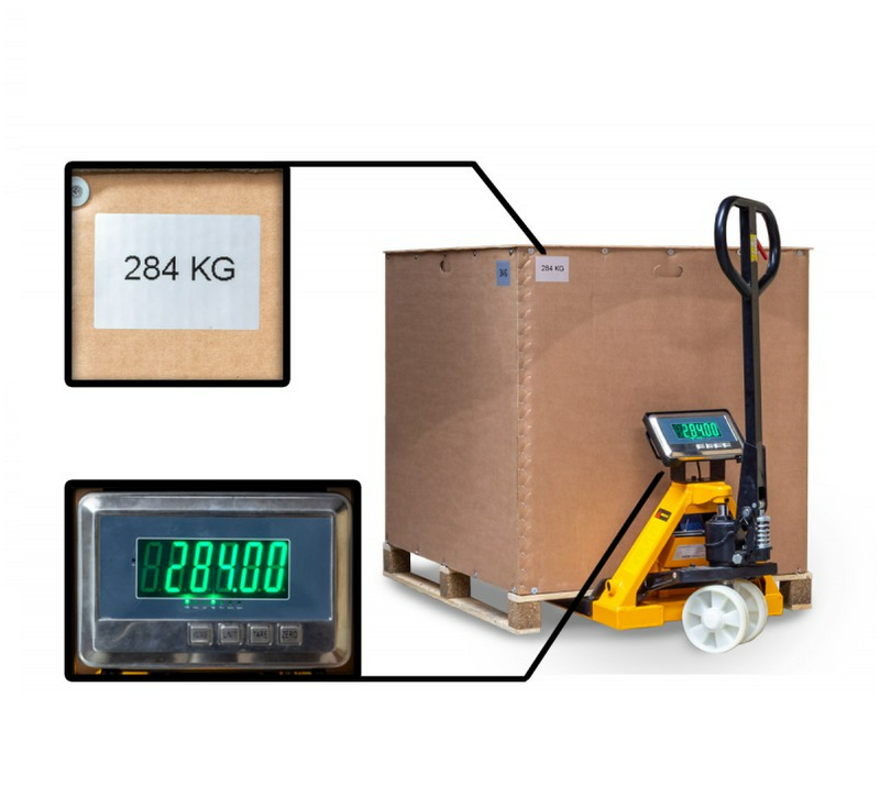WÓZEK PALETOWY Z WAGĄ VIBER-SYSTEM P2500W (2500 KG)