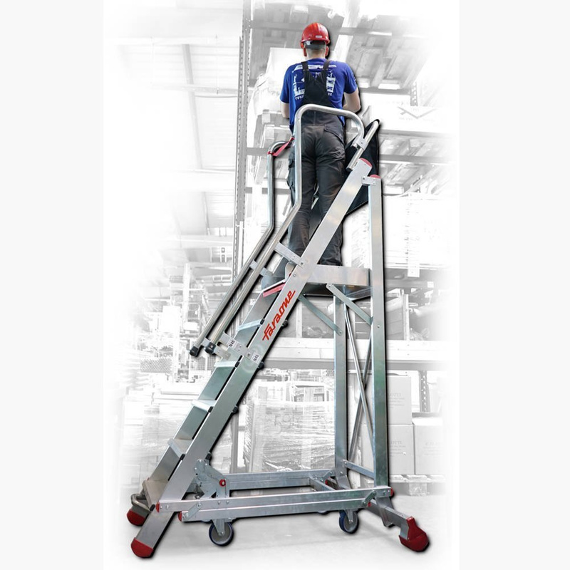 DRABINA MAGAZYNOWA PRZEJEZDNA SAMOBLOKUJĄCA FARAONE 275/SMLT 4,19M