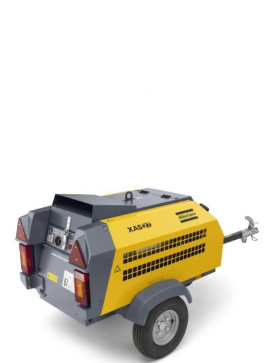 SPRĘŻARKA ŚRUBOWA KOMPRESOR ATLAS COPCO XAS 27 (PODWOZIE+ZACZEP)