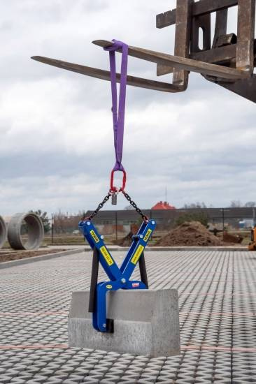 CHWYTAK UNIWERSALNY MIMAL CHU DO KRAWĘŻNIKÓW I ELEMENTÓW BETONOWYCH DO 150 KG (RĘCZNY / ZAWIESZANY)