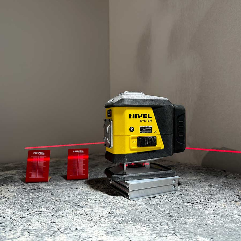 CZERWONY LASER LINIOWY NIVEL SYSTEM CL1R + STATYW SJJ-M1 EX + CZUJNIK LASEROWY CLS-5 + ŁATA LASEROWA LS-24