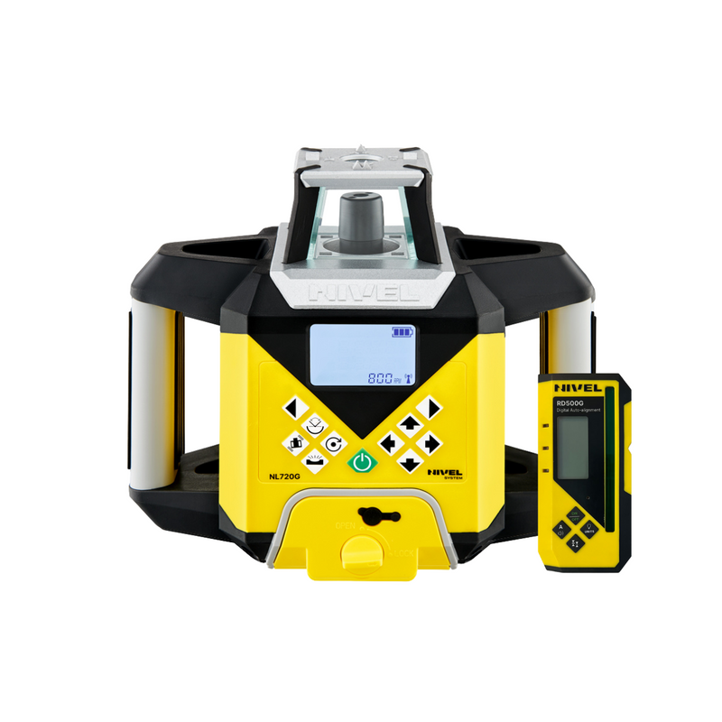 NIWELATOR LASEROWY OBROTOWY NIVEL SYSTEM NL720G DIGITAL Z AUTOWPASOWANIEM + STATYW SJJ1 + ŁATA LASEROWA LS-24